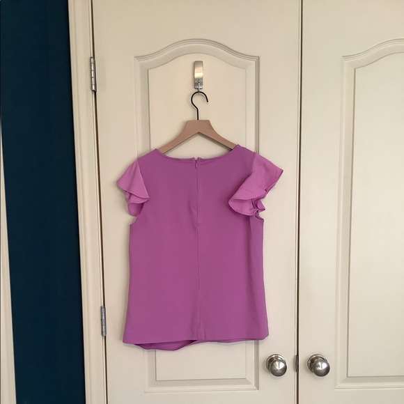 Boden Ruffle Sleeve Pocket Tee Size 10 - Picture 3 of 7